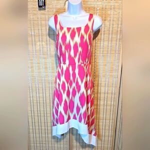 Kensie dress size L Pink asymmetrical hem EUC